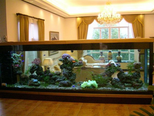 大理石包边鱼缸